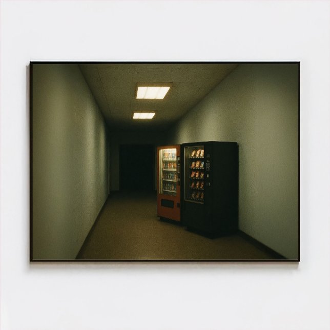 Dreamcore Liminal Hallway with Vending Machine Photo Print (Creator Uploaded)