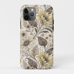 Dreamed Sunflowers Art Nouveau iPhone 11 Pro Case