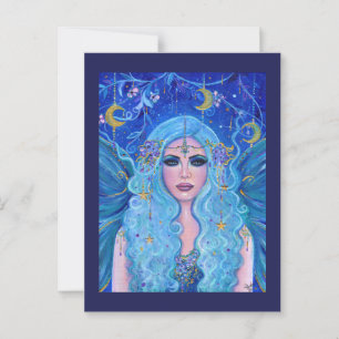Dreamer fairy with gold accents by Renee Lavoie Postcard