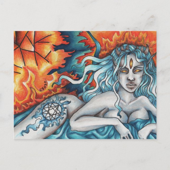 Dreamer of the Eternal Fire Postcard (Front)