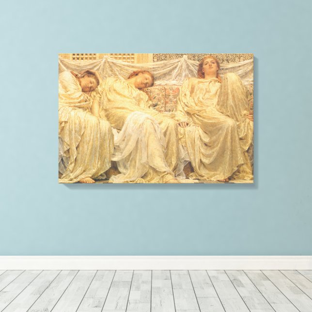 Dreamers by Albert Joseph Moore, Victorian Art Canvas Print (Insitu(Wood Floor))