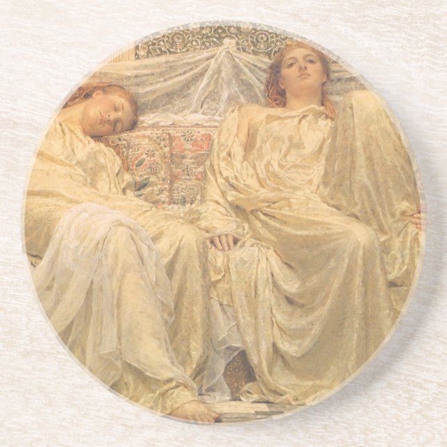 Dreamers by Albert Joseph Moore, Victorian Art Coaster (Front)