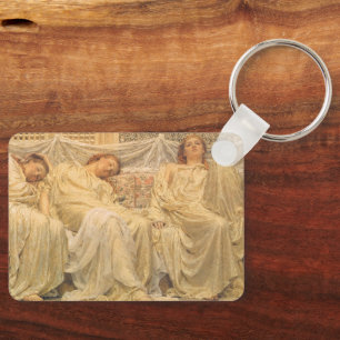 Dreamers by Albert Joseph Moore, Victorian Art Keychain