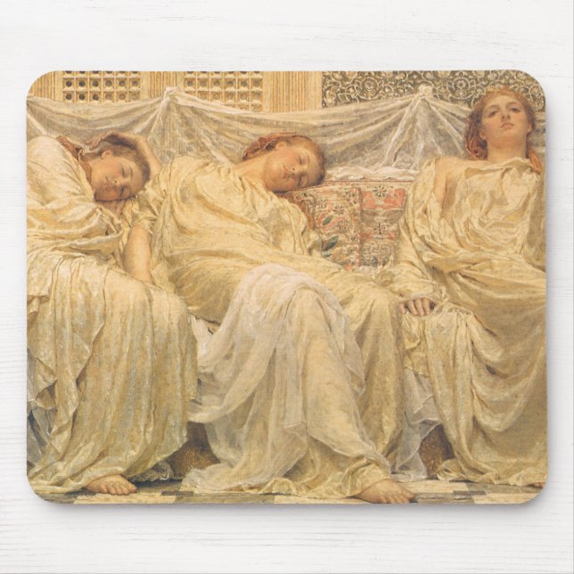 Dreamers by Albert Joseph Moore, Victorian Art Mouse Pad (Front)