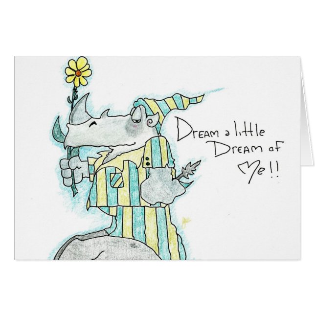 Dreamin Rhino card (Front Horizontal)