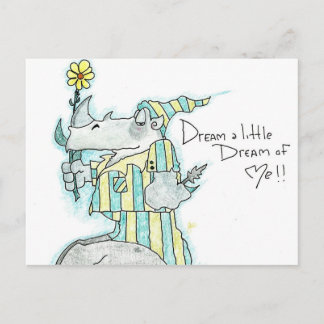 Dreamin Rhino postcard