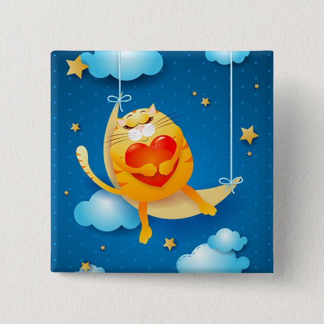 Dreaming 2 Inch Square Button (Front)