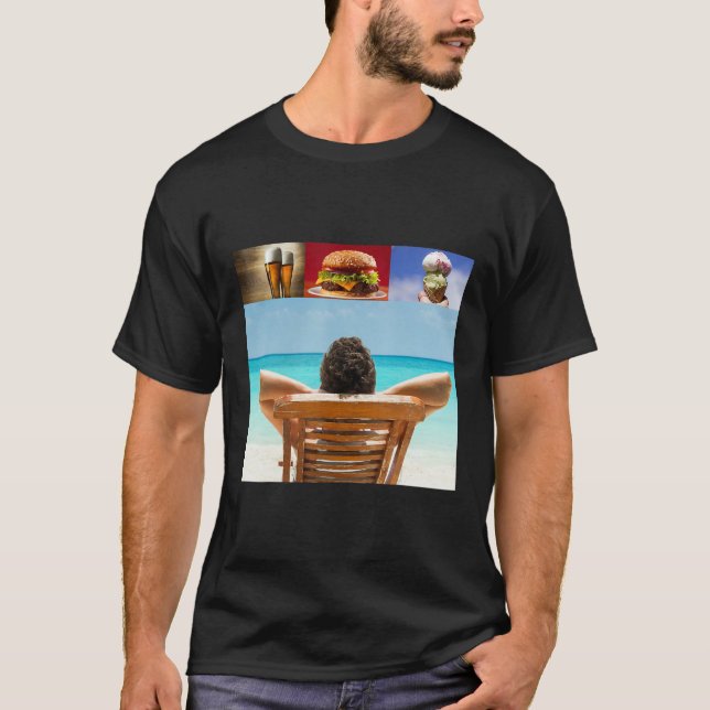 Dreaming about sleeping on the beach with beer ham T-Shirt (Front)