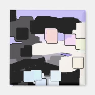 "Dreaming Blue" Geometric Art Magnet
