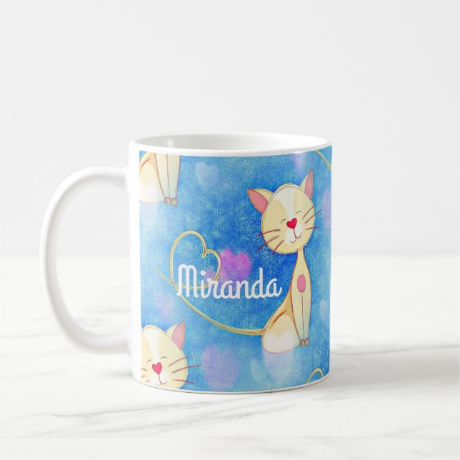 Dreaming Cat Coffee Mug (Left)