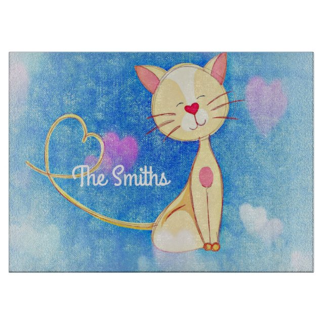 Dreaming Cat Cutting Board (Front)