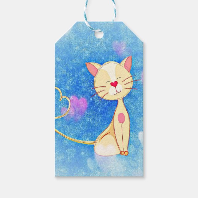 Dreaming Cat Gift Tags (Front)