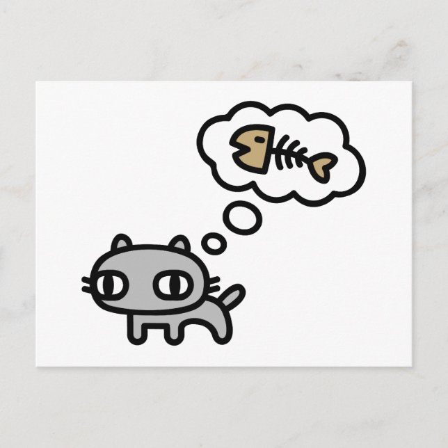 Dreaming Cat Postcard (Front)