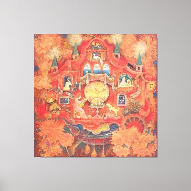 Dreaming Clock: The Automaton of Memories Canvas Print (Front)
