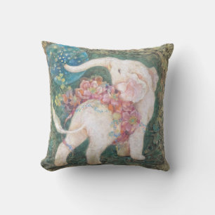 "Dreaming Elephant" A Symbol of Hope Throw Pillow
