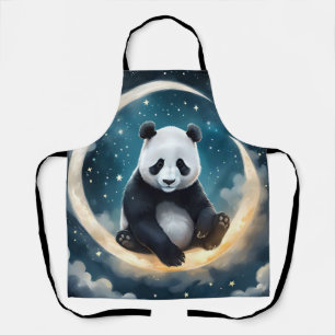 Dreaming in Moonlight: Panda's Celestial Serenade Apron