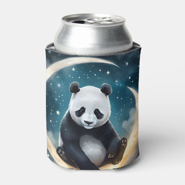 Dreaming in Moonlight: Panda's Celestial Serenade Can Cooler (Can Front)