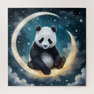 Dreaming in Moonlight: Panda's Celestial Serenade Jigsaw Puzzle