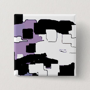 "Dreaming in Purple" Geometric Art 2 Inch Square Button