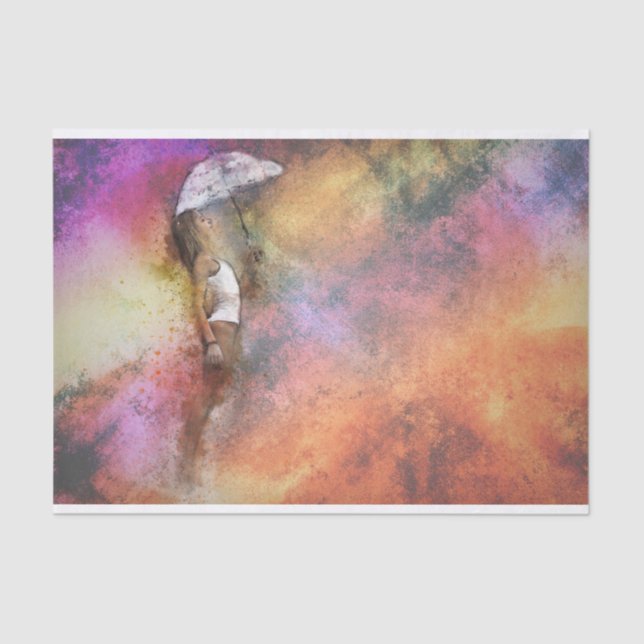 Dreaming In The Rain Decoupage Tissue Tissue Paper (Front)