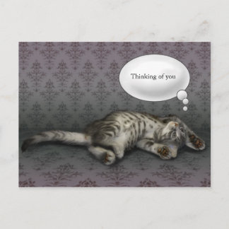 Dreaming kitty, customizable text card