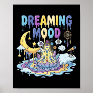 Dreaming Mood Chakra Lotus Astral Meditation Yoga Poster