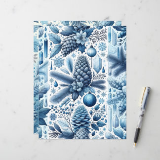 Dreaming of a Blue Winter Scrapbook Paper