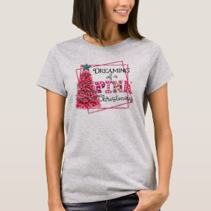 Dreaming Of A Pink Christmas Marquee Lights T-Shirt