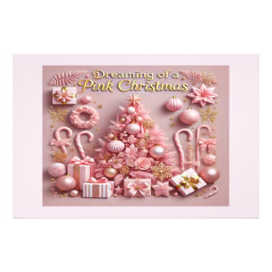Dreaming of a Pink Christmas Photo Print