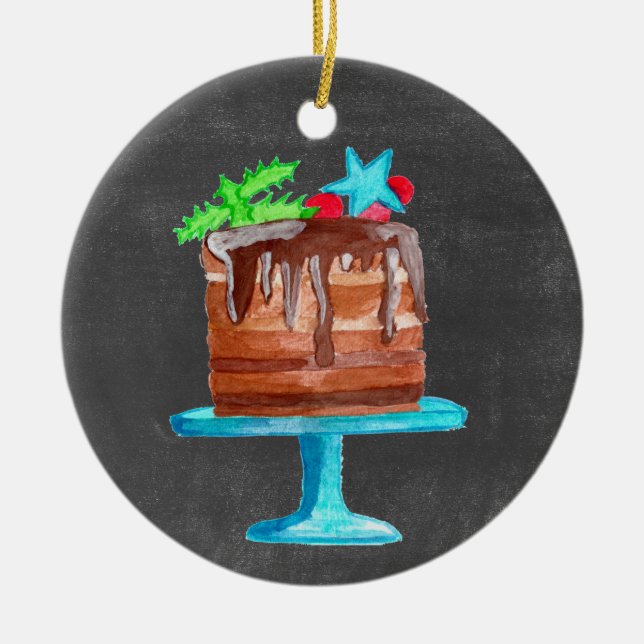 Dreaming of a Sweet Christmas! Ceramic Ornament (Front)
