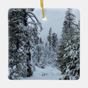 Dreaming of a White Christmas Ceramic Ornament