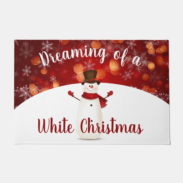 Dreaming of a White Christmas   Doormat (Front)