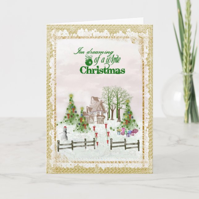 Dreaming of a White Christmas Holiday Card (Front)