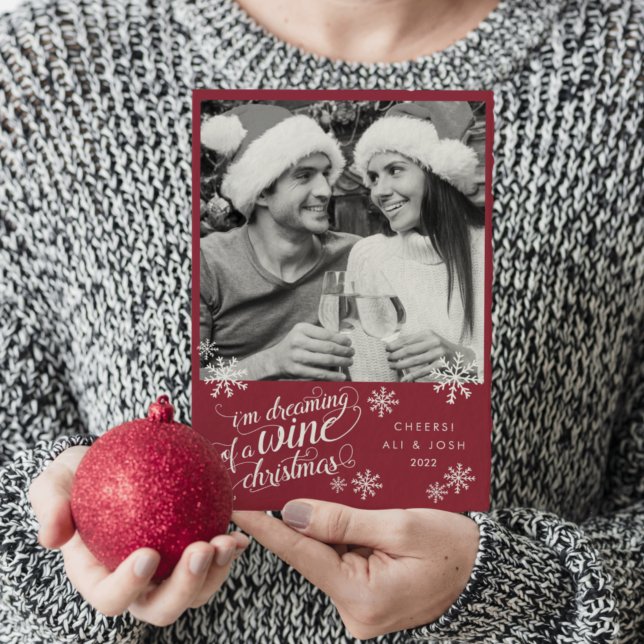 Dreaming of a Wine Christmas | Photo Holiday Card (Creator Uploaded)