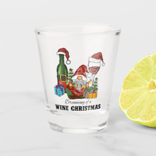 Dreaming of A Wine Christmas Shot Glass