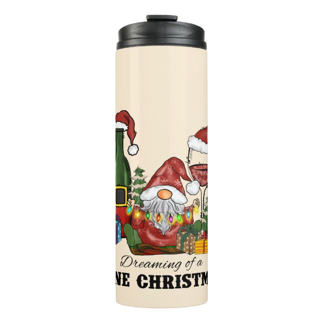 Dreaming of A Wine Christmas Thermal Tumbler (Front)
