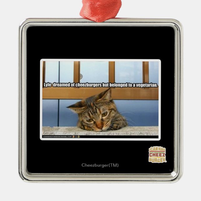 Dreaming of Cheesburgers Metal Ornament (Front)