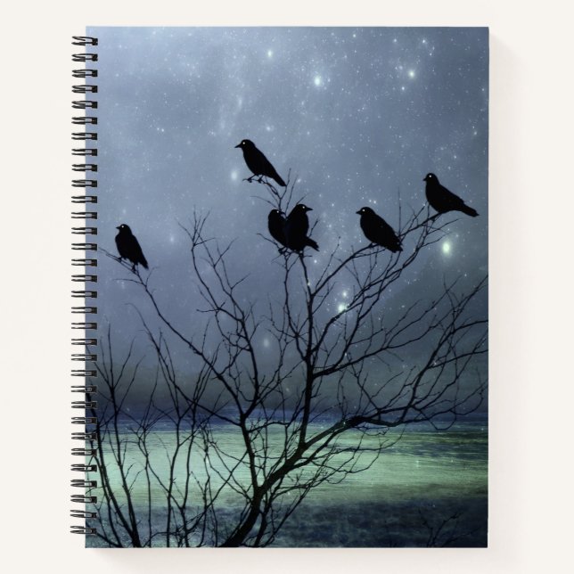 Dreaming Of Crows In A Tree Notebook (Front)