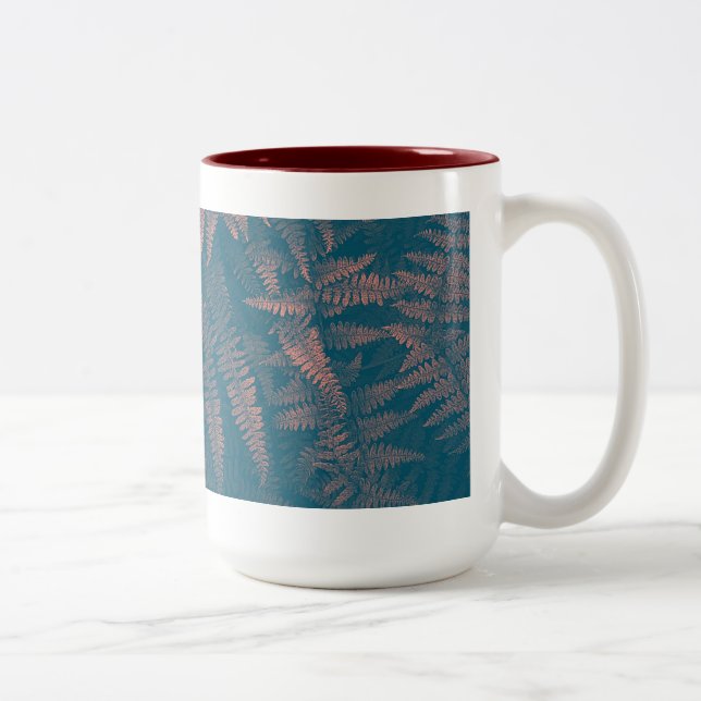 Dreaming Of Ferns Two-Tone Coffee Mug (Right)