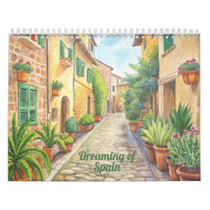 Dreaming of Spain   2026 Watercolor Travel Art Calendar