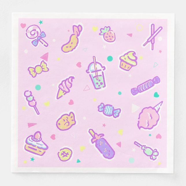 Dreaming of Summer Snacks Napkin (Front)