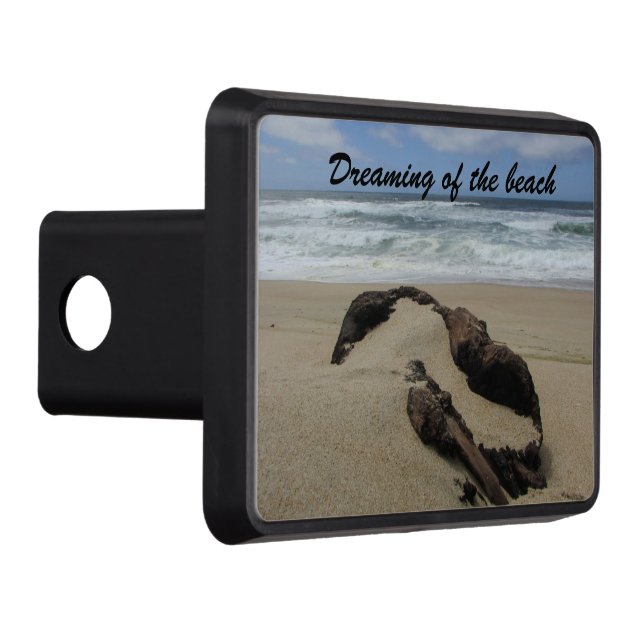 Dreaming Of The Beach Surf Sand Coastal Trailer Hitch Cover (Right)