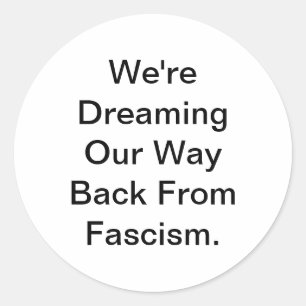 Dreaming Our Way Back Hankamer Artjunkhaus Peace Classic Round Sticker