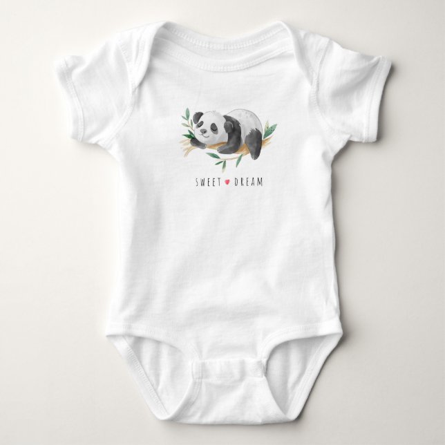 Dreaming Panda Baby Bodysuit (Front)