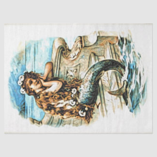 Dreaming Vintage Mermaid Child #2, 18lb 17x23 Tissue Paper