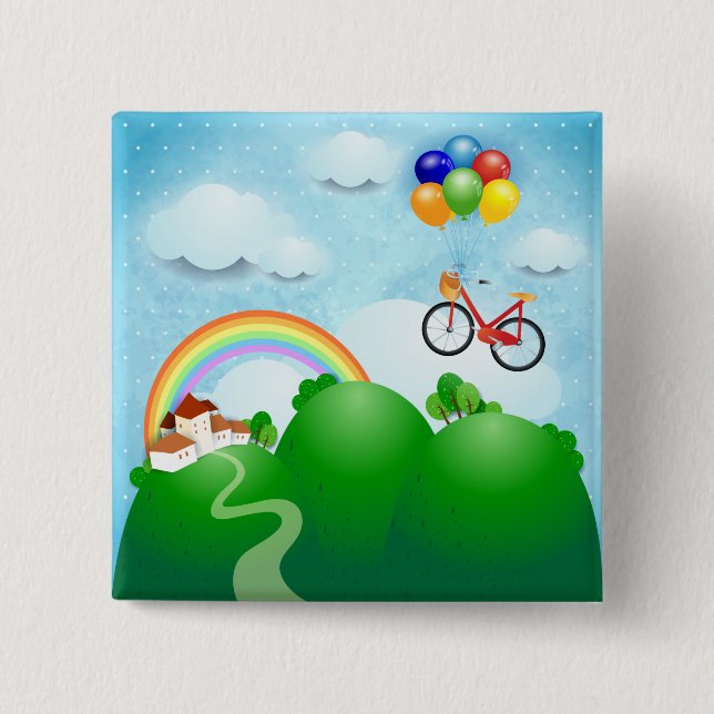 Dreamland 2 Inch Square Button (Front)