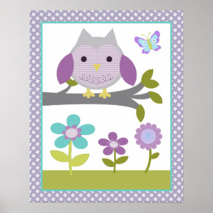 Dreamland Owl Poster Nursery Art Print 3 of 4