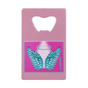 “Dreamlike Angelic Wings and Halo” Credit Card Bottle Opener
