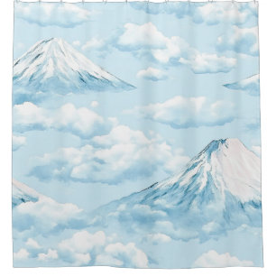 Dreamlike Snow Mountains - Soft Blue White