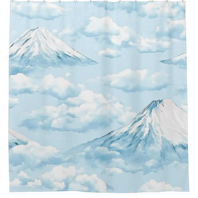 Dreamlike Snow Mountains - Soft Blue White (Front)